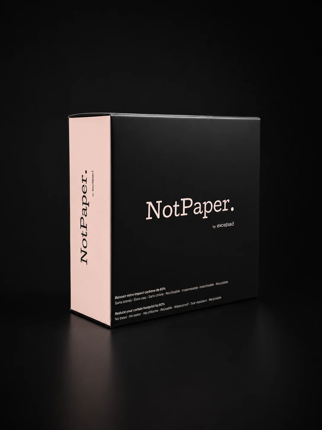 Prototype coffret NotPaper noir et rose fermé